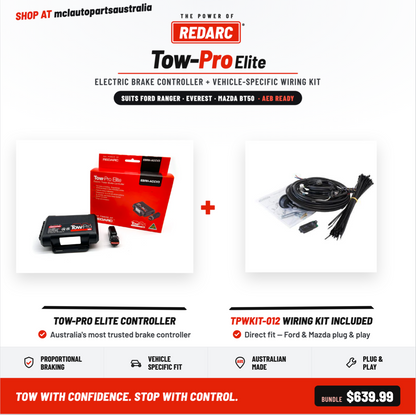 Redarc Tow-Pro Elite V3 + Wiring Kit Ford Ranger BT-50 EBRH-ACCV3 TPWKIT-012