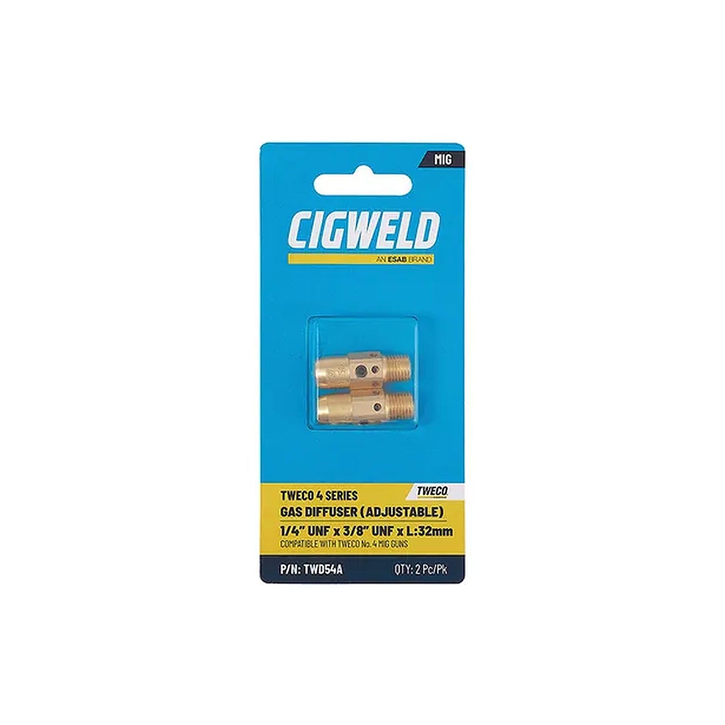 Cigweld Tweco 4 Gas Diffuser — 2 Pack TWD54A