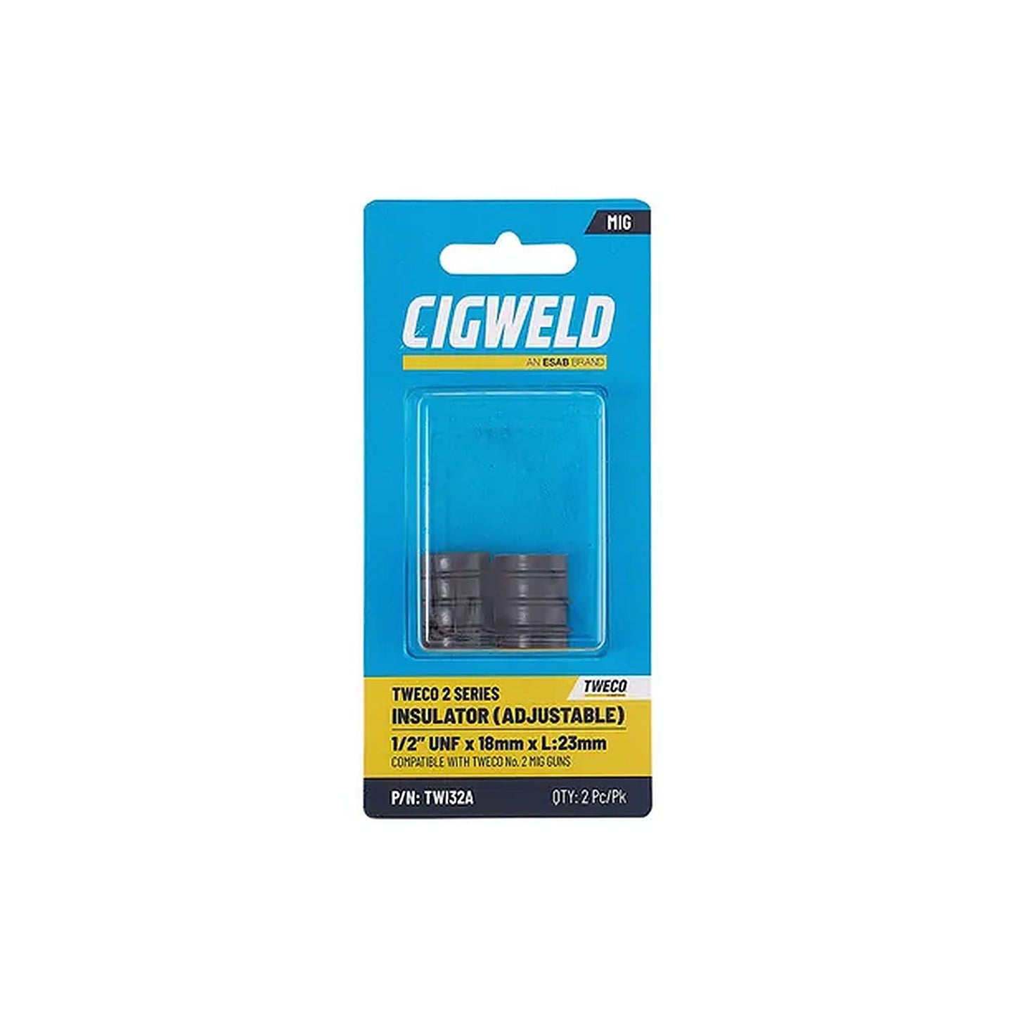 Cigweld Tweco 2 Adjustable Insulator — 2 Pack TWI32A