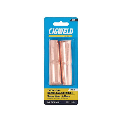 Cigweld Tweco 4 Adjustable Nozzle 16mm — 2 Pack TWN24A16