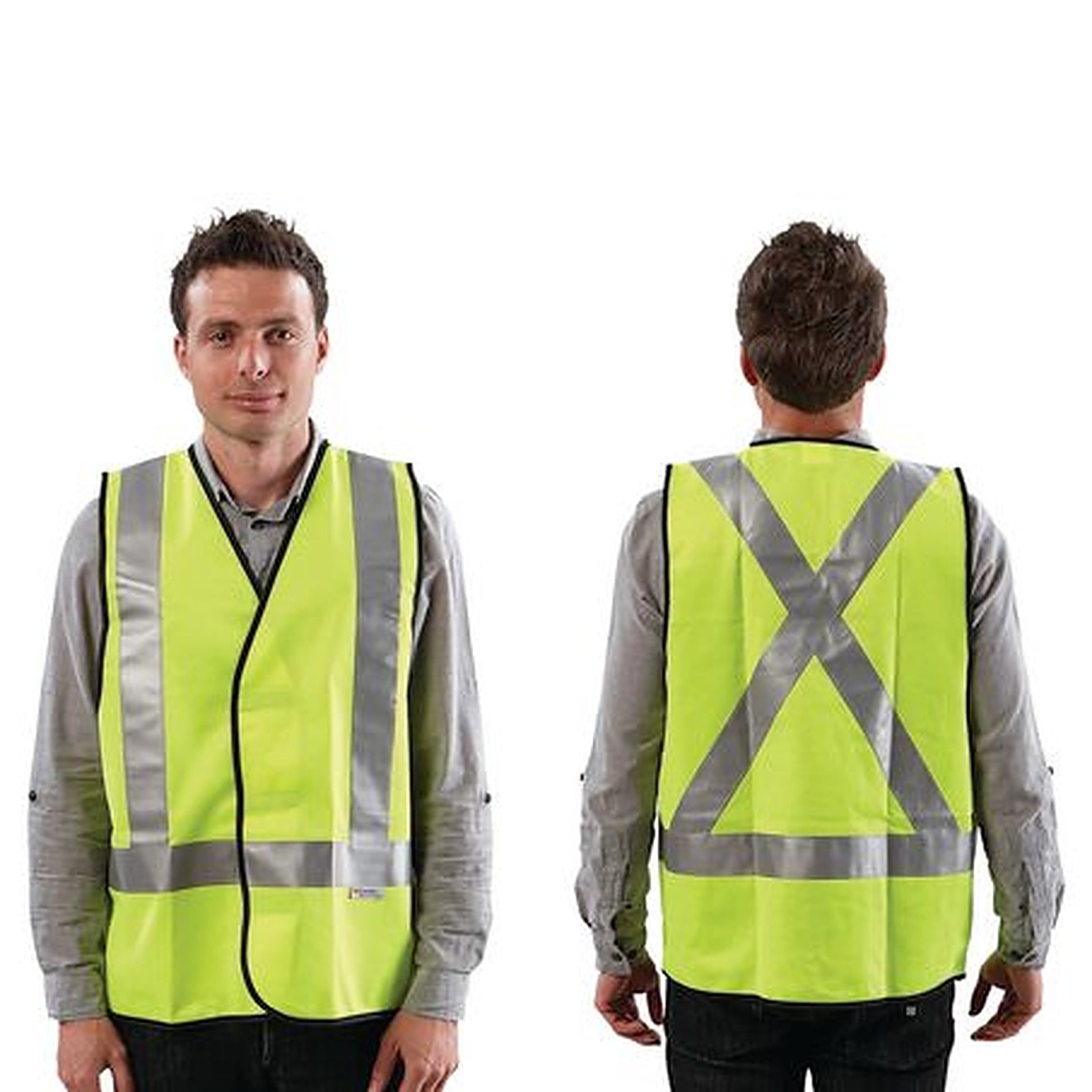 ProChoice Hi-Vis Safety Vest Day/Night Yellow H-Back 2XL — 2 Pack VDNY-2XL
