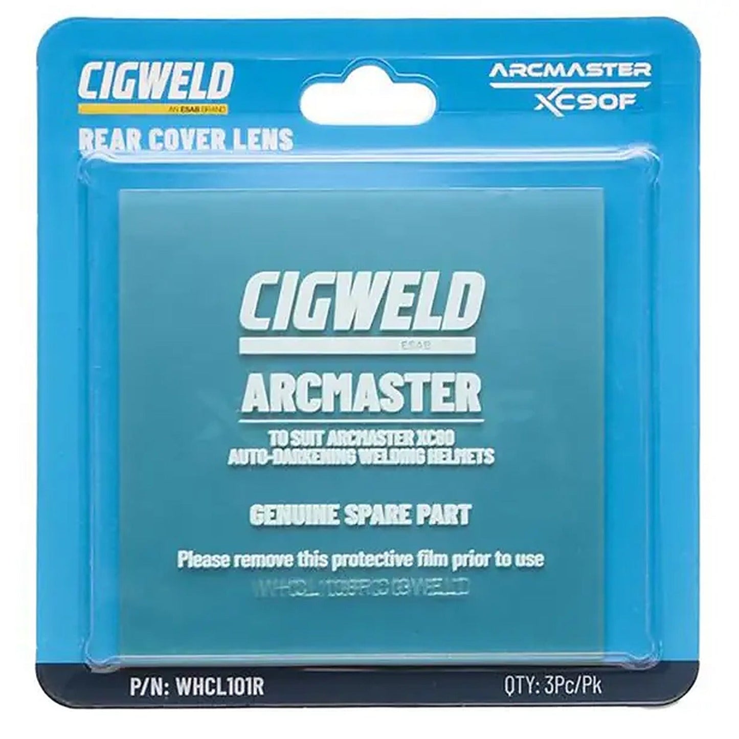 Cigweld Arcmaster XC90F Rear Cover Lens — 3 Pack WHCL101R