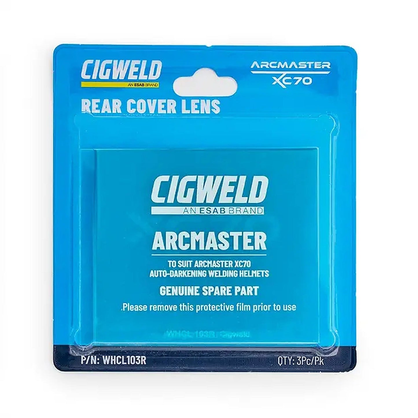 Cigweld Arcmaster XC70 Rear Welding Lens Cover — 3 Pack WHCL103R