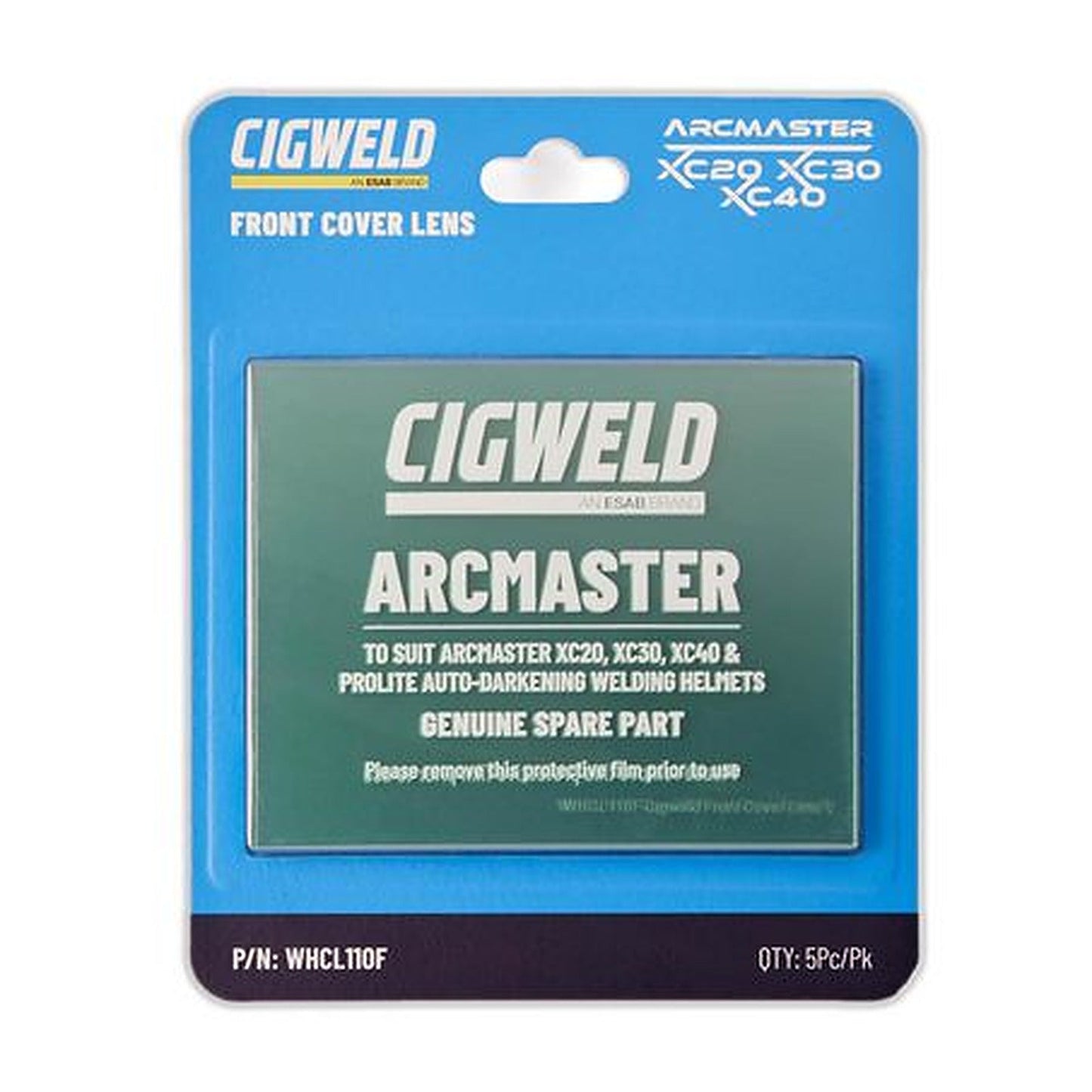 Cigweld Front Cover Lens 5 Pack WHCL110F