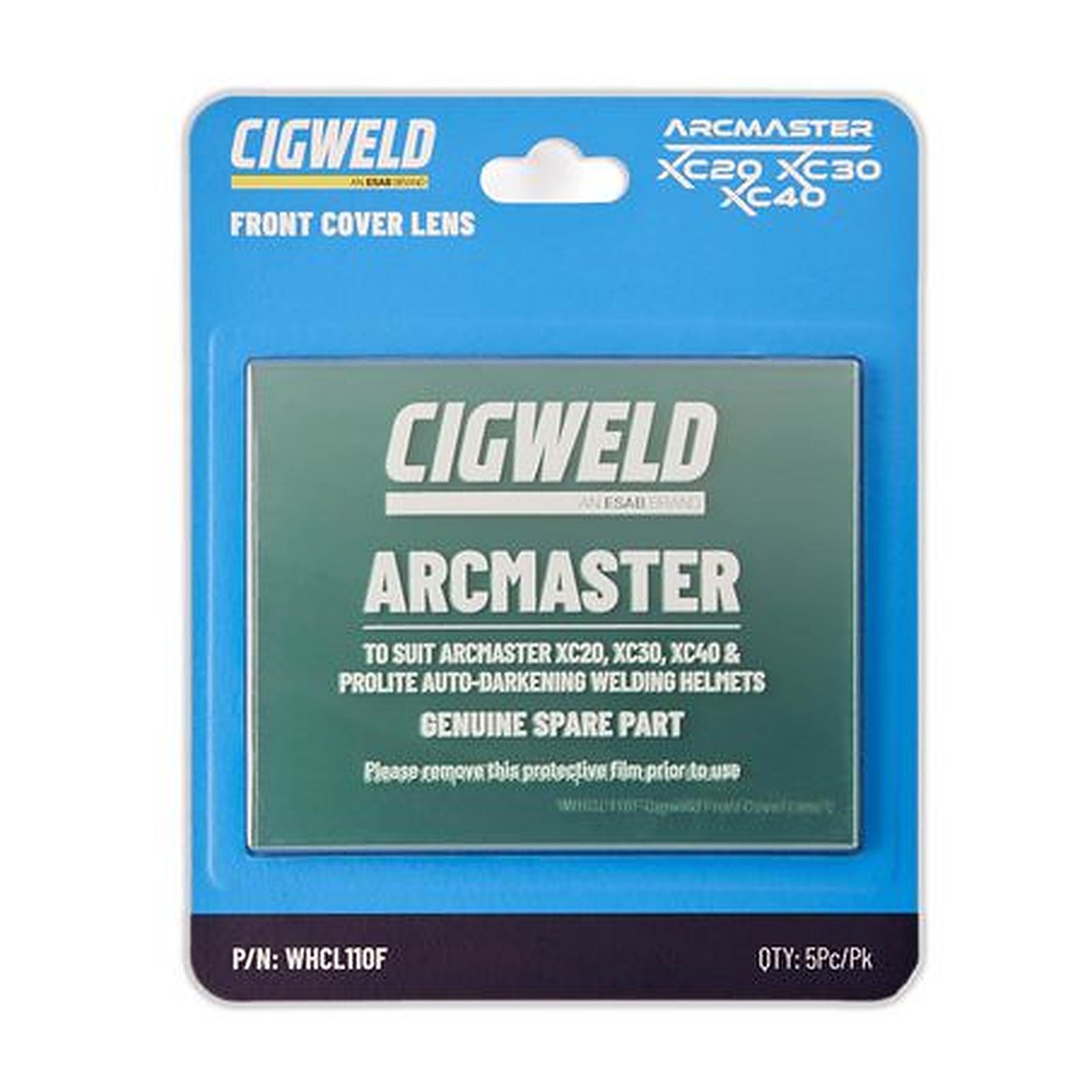 Cigweld Front Cover Lens 5 Pack WHCL110F