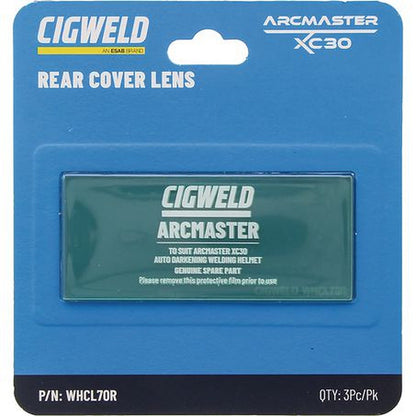 Cigweld Rear Cover Lens 3 Pack (Arcmaster XC30 Helmet) WHCL70R