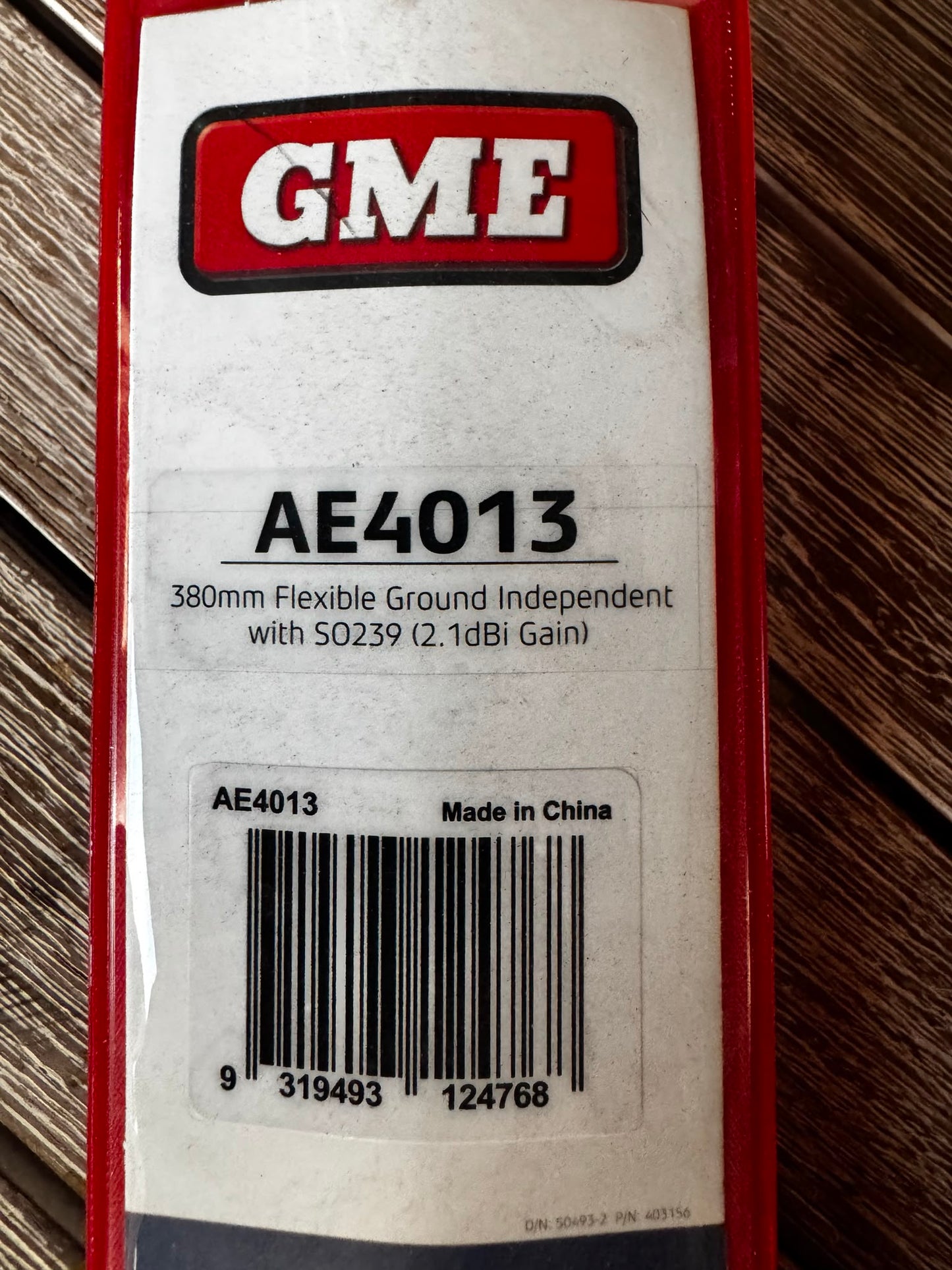 GME 380mm Flexible Ground Independent Antenna 2.1dBi Gain SO239 AE4013