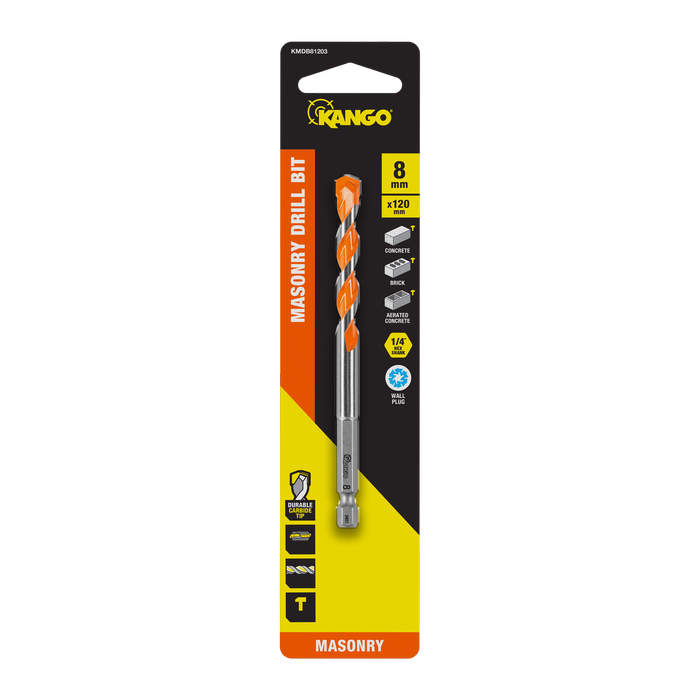 Kango 8 x 120mm 1/4" Masonry Drill Bit