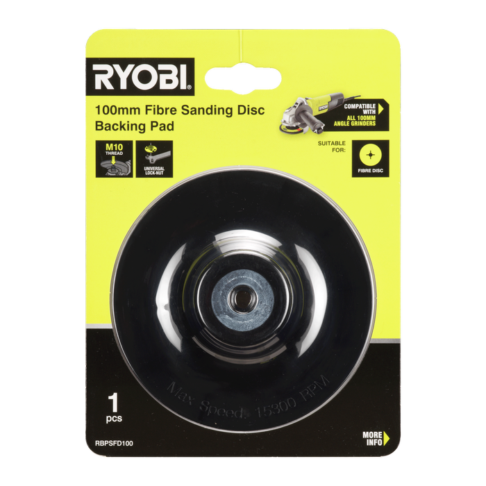 Ryobi 100mm Fibre Sanding Disc Backing Pad