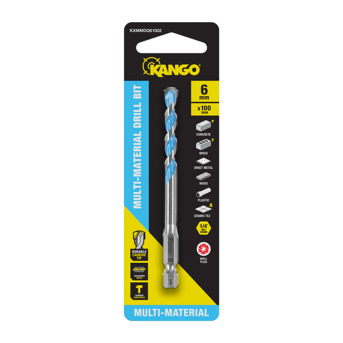 Kango 6 x 100mm 1/4" Multi-Material Drill Bit