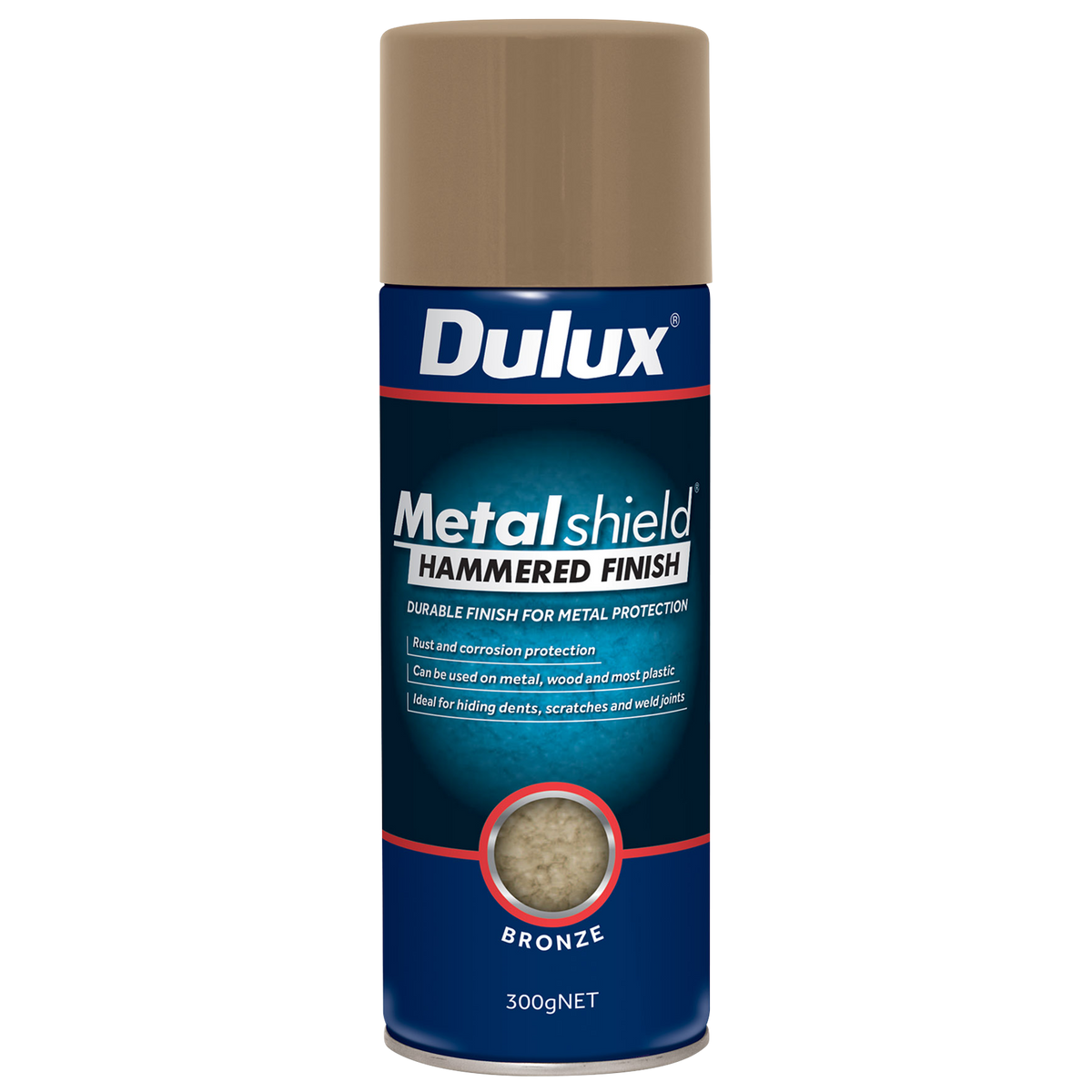 Dulux 300g Metalshield Hammered Finish Spray Paint Bronze