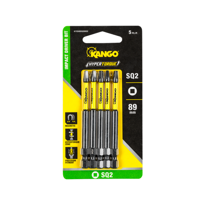 Kango 89mm SQ2 Hypertorque Impact Driver Bit - 5 Pack
