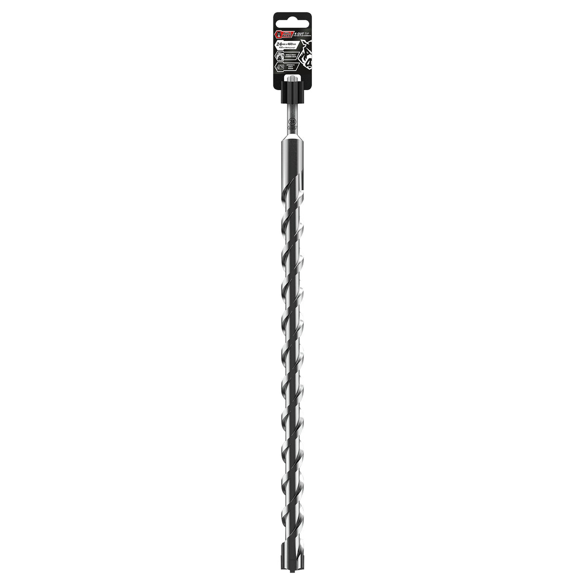 Full Boar 24mm x 460mm 4 Cut Tip for SDS-Plus Hammers