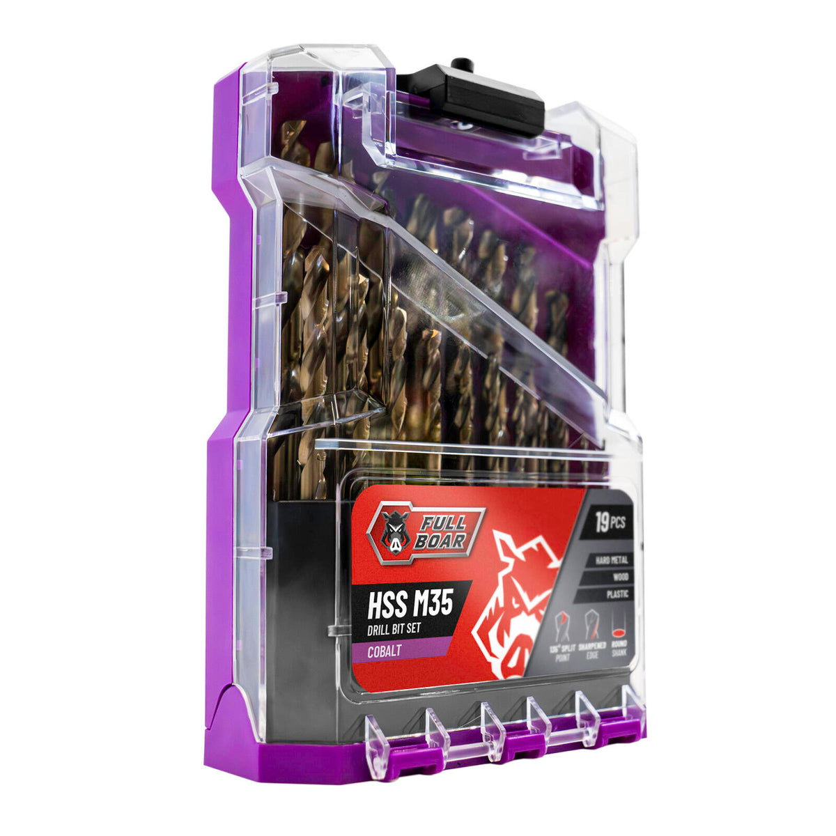 Full Boar 19 Piece HSS M35 Drill Bit Set