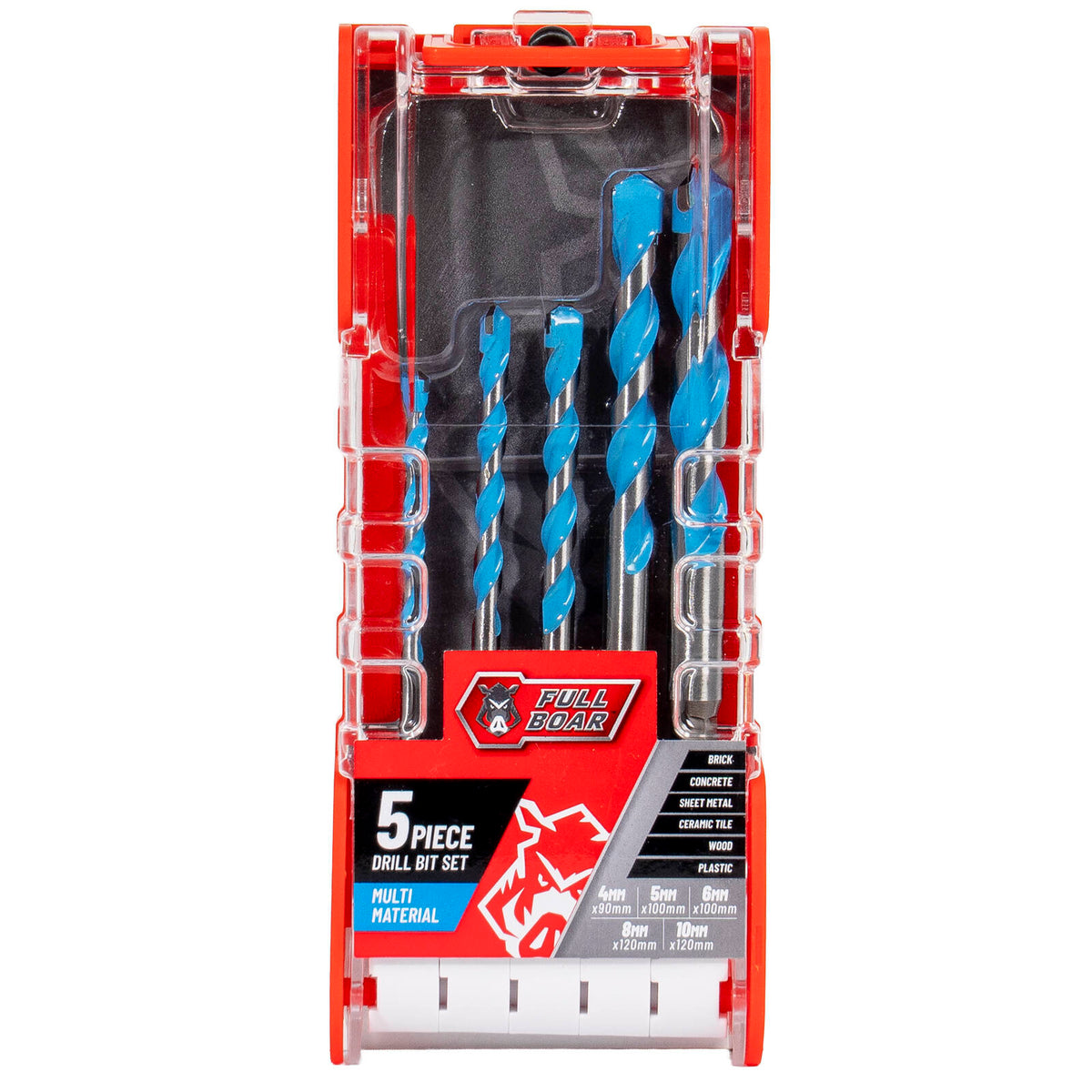 Full Boar Multi-Material Drill Bit Set FMMDS-5H - 5 Piece