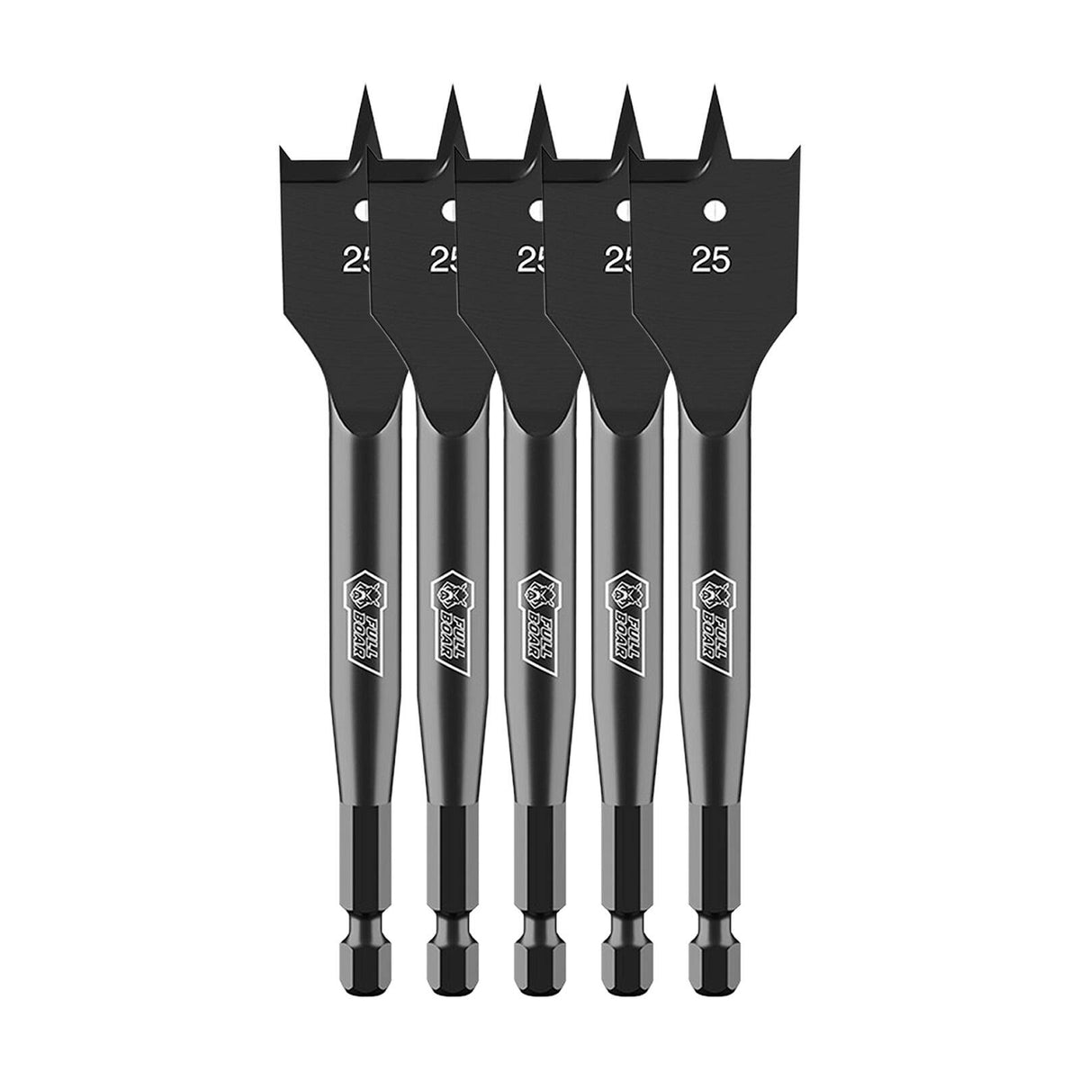 Full Boar 5 Piece 25mm Spade Bit Set
