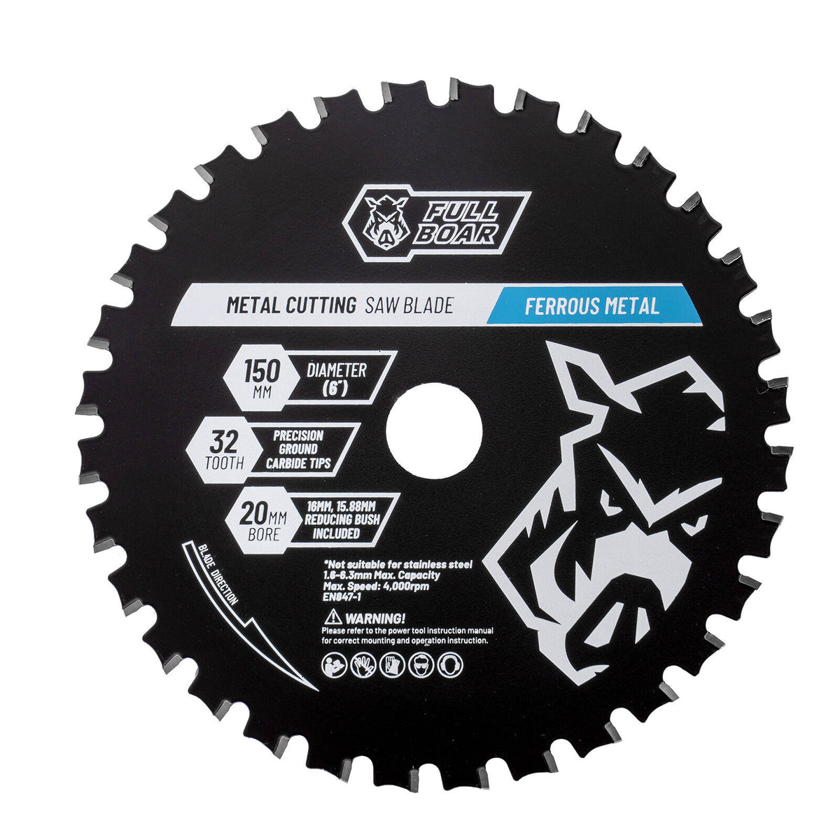 Full Boar 150mm 32T Ferrous Metal Circular Saw Blade FBCSB150-32MC