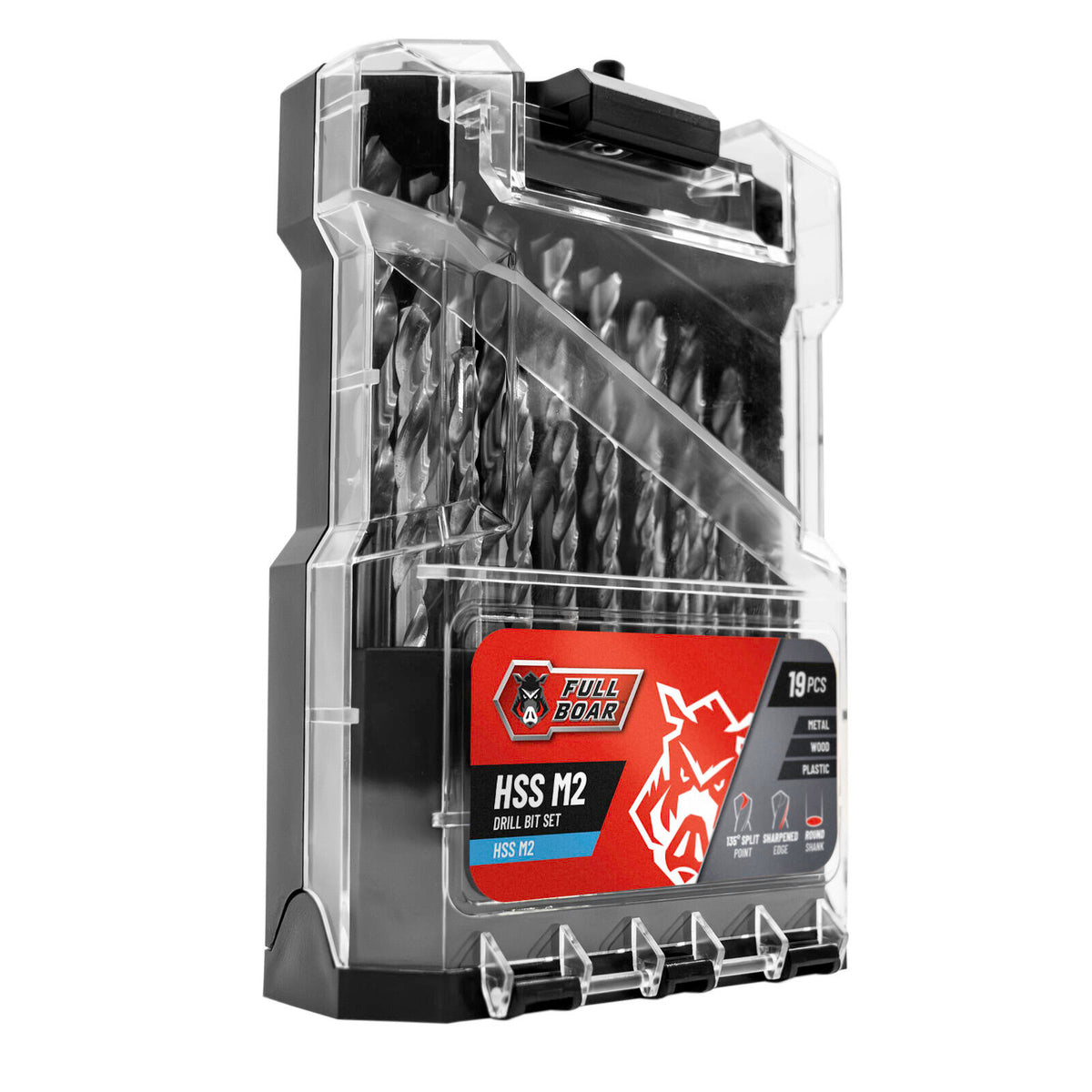 Full Boar 19 Piece HSS M2 Drill Bit Set