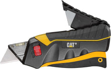 CAT 980080 5" Safety Squeeze Self-Retracting Utility Knife with 3 Round Point Blades