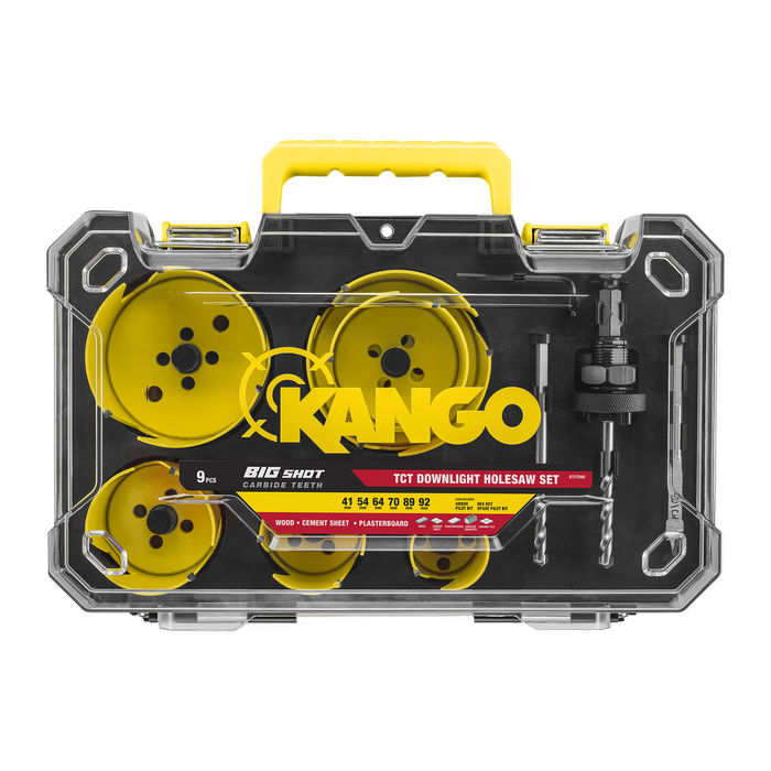 Kango 9 Piece Downlight TCT Hole Saw Set