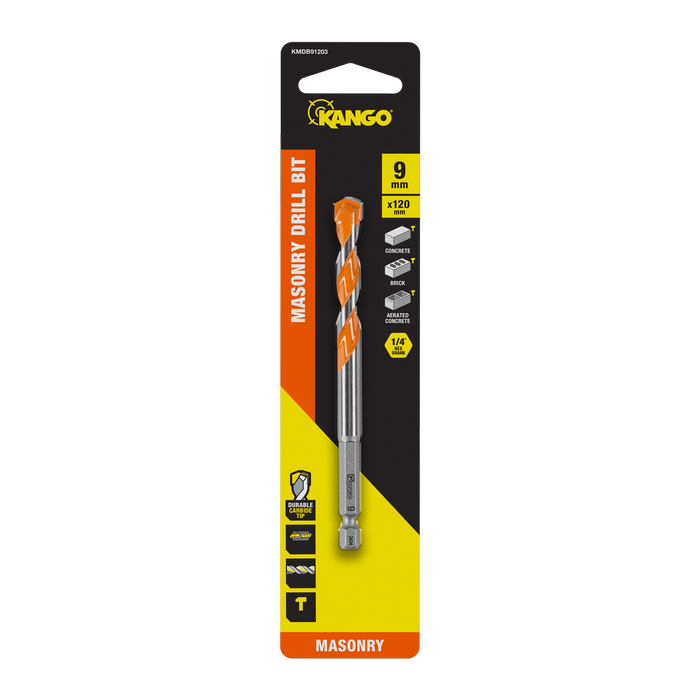 Kango 9 x 120mm 1/4" Masonry Drill Bit