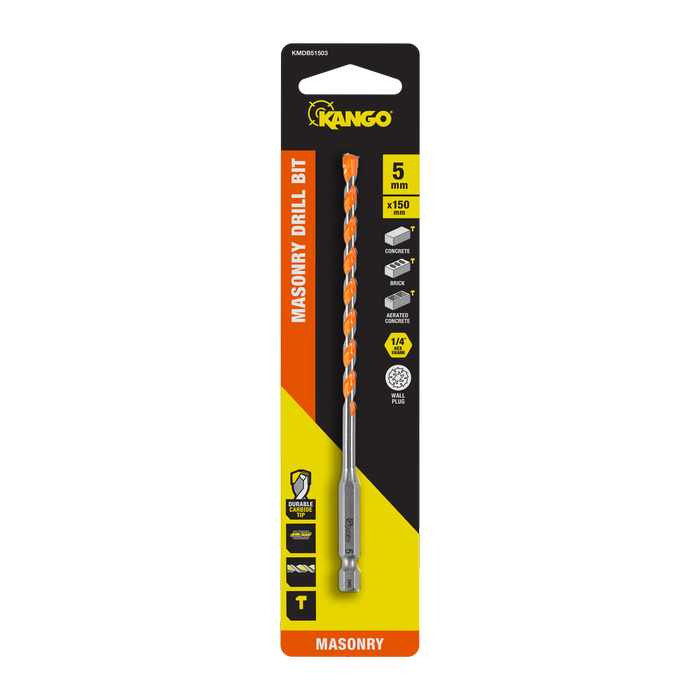 Kango 5 x 150mm 1/4" Masonry Drill Bit