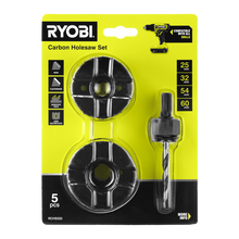 Ryobi 5-Piece Carbon Holesaw Set
