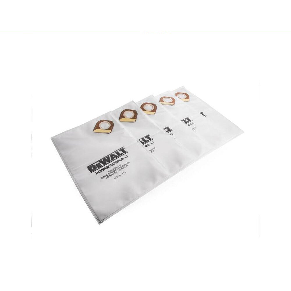 DeWalt DCV9402-XJ-5 5-Pack Fleece Vacuum Bags Suits DCV586MN-XJ