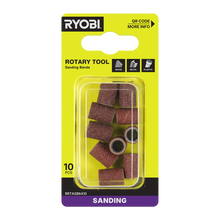 Ryobi Rotary Tool 6.4mm Mixed Grit Sanding Bands 10-Pack