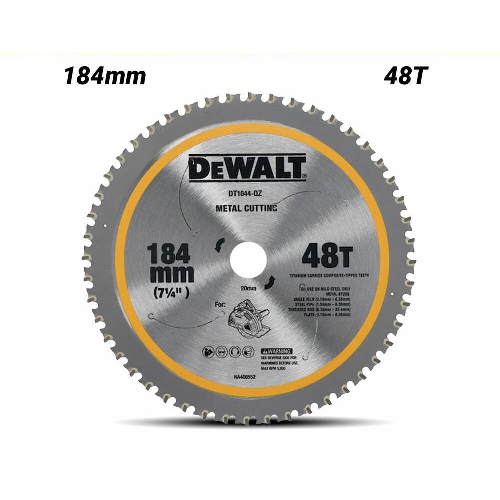 DeWalt DT1044-QZ 184mm 20mm x 48T Mild Steel Metal Cutting Circular Saw Steel Blade to Suit DCS383