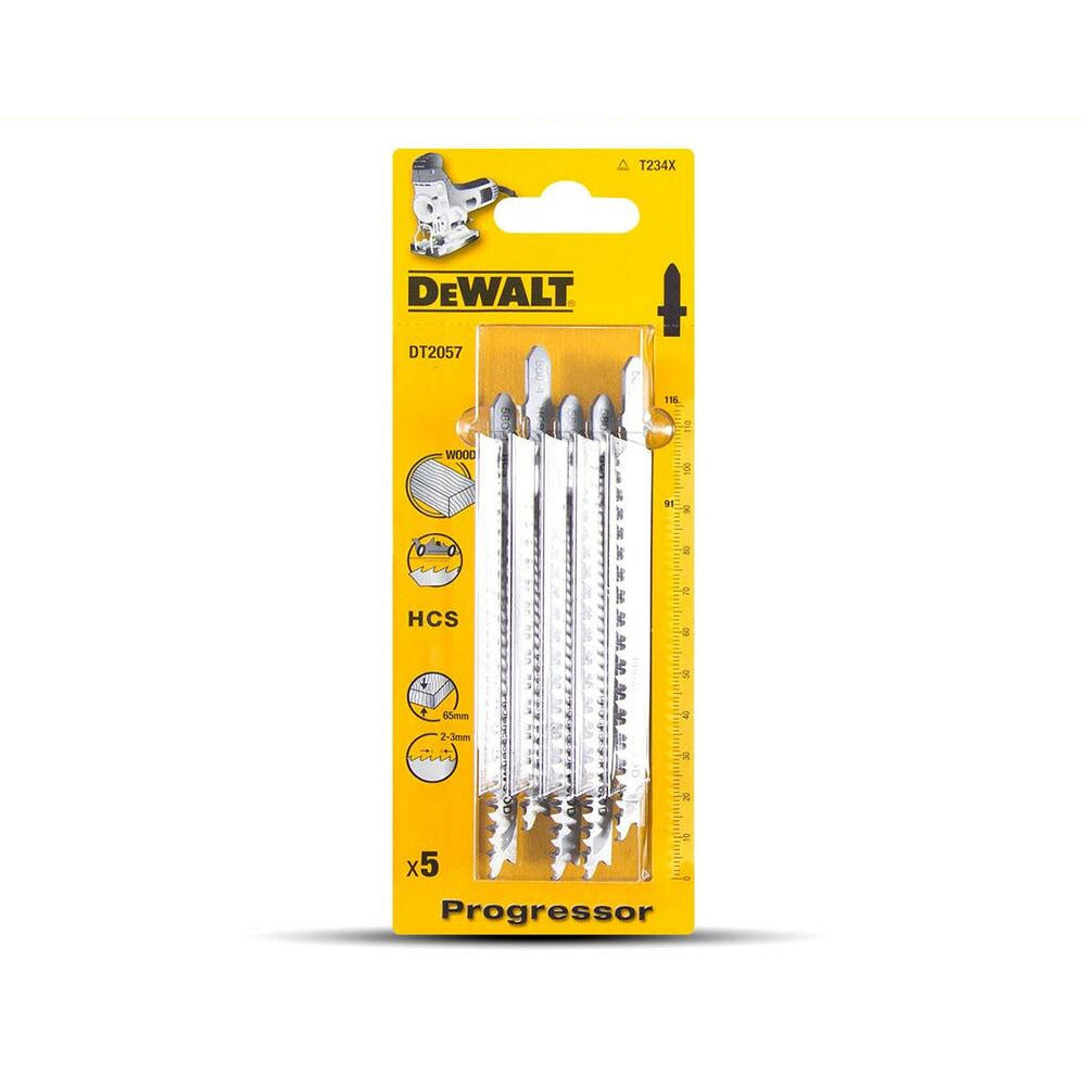 DeWalt DT2057-QZ 5pce Progressor HCS Jigsaw Blades Set