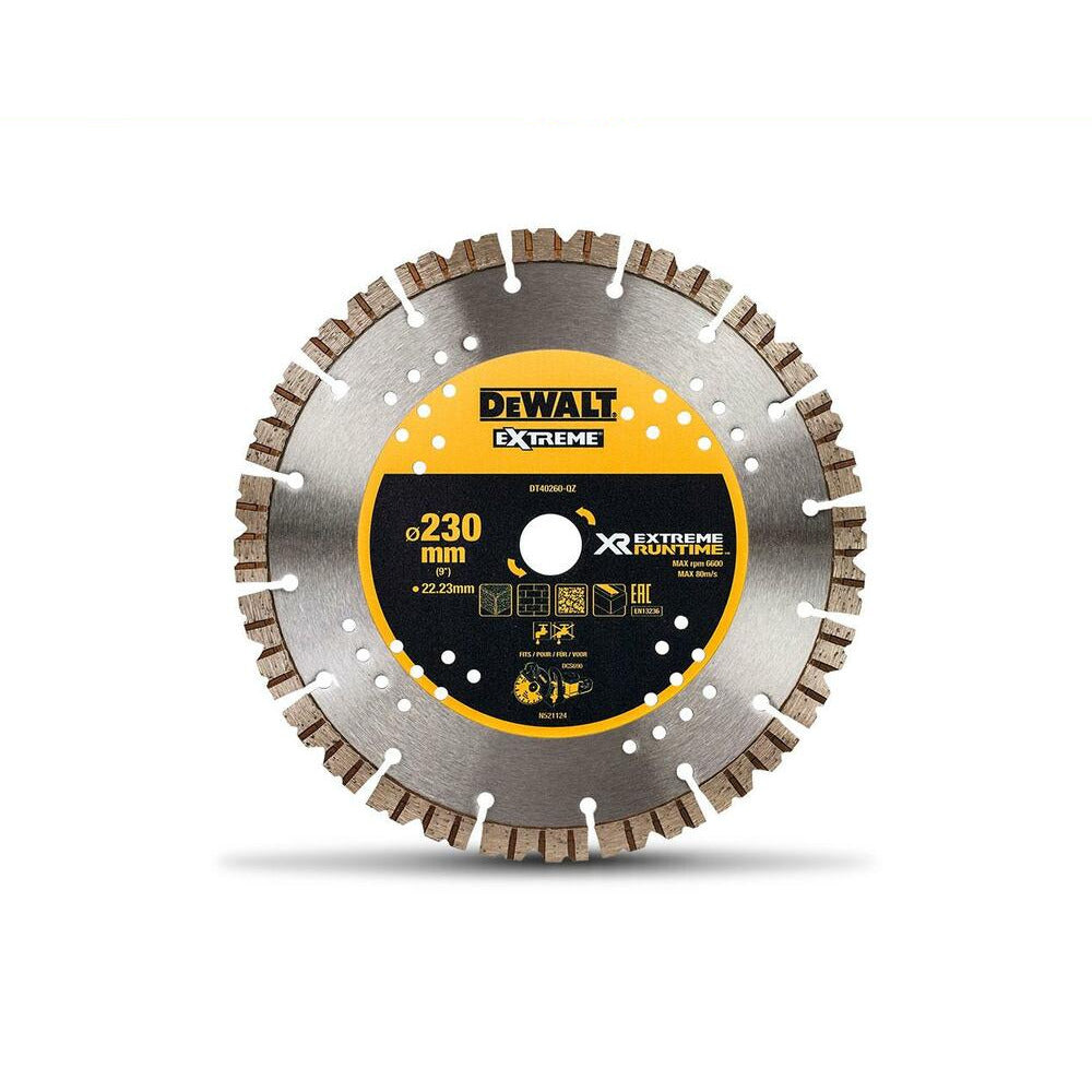 DeWalt DT40260-QZ 230mm (9") x 22.23mm XR EXTREME Diamond Wheel