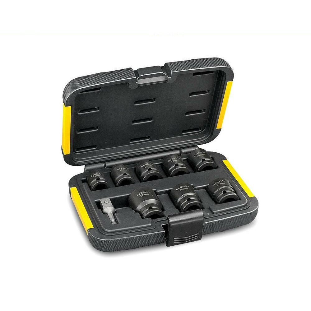 DeWalt DT7507-QZ 9pce 1/2" Impact Ready Metric Socket Set