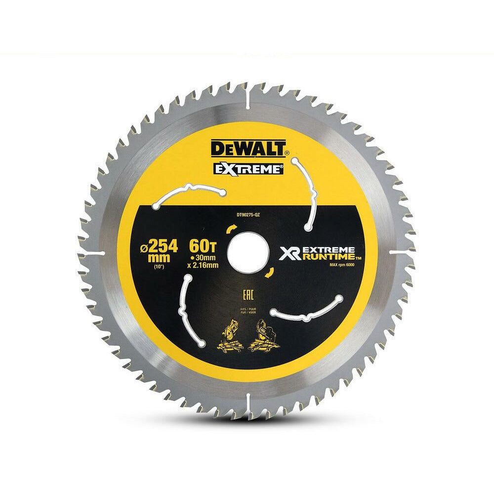 DeWalt DT90275-QZ 254mm (10") 60T Extreme Circular Saw Blade