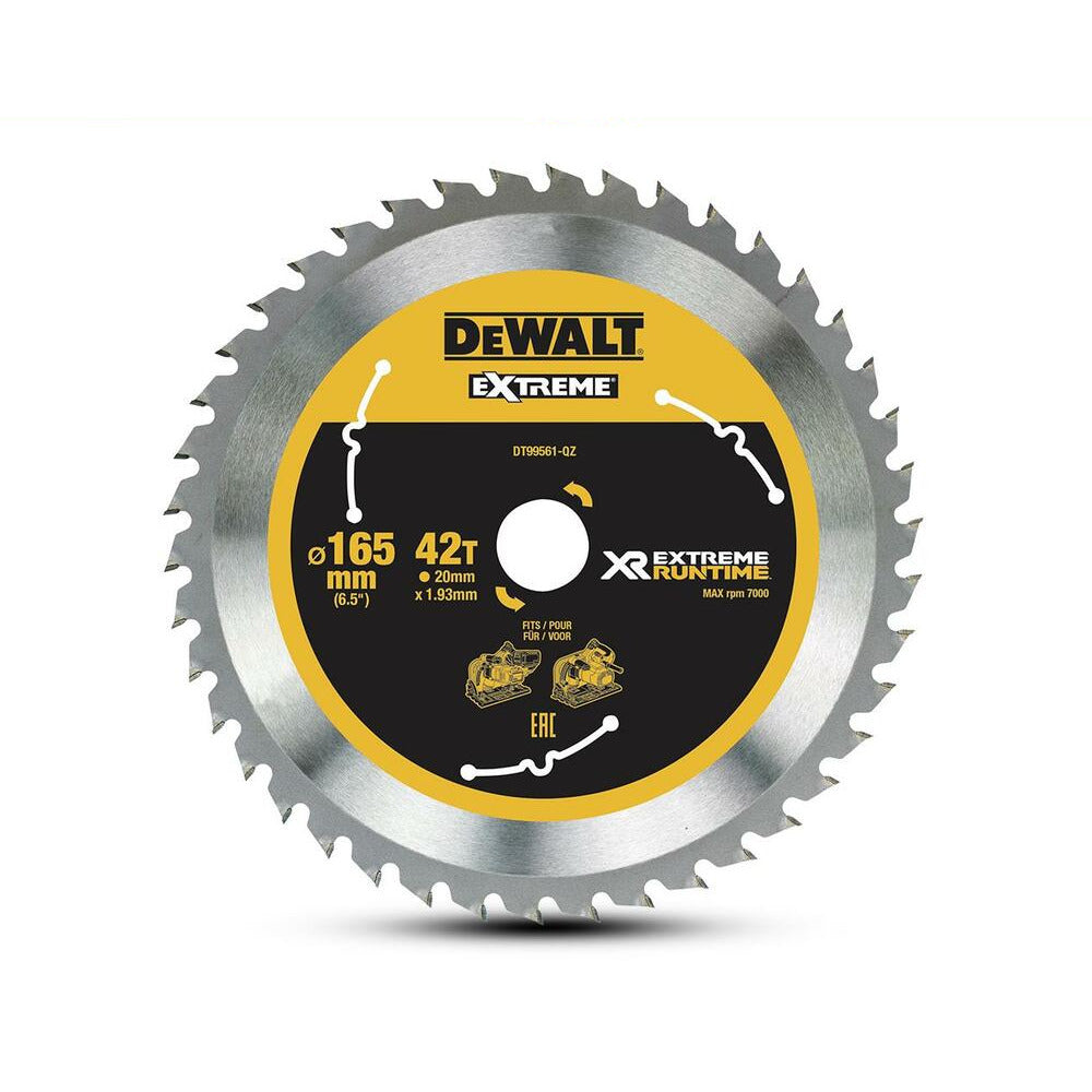 DeWalt DT99561-QZ 165mm (6.5") 42T Extreme Circular Saw Blade