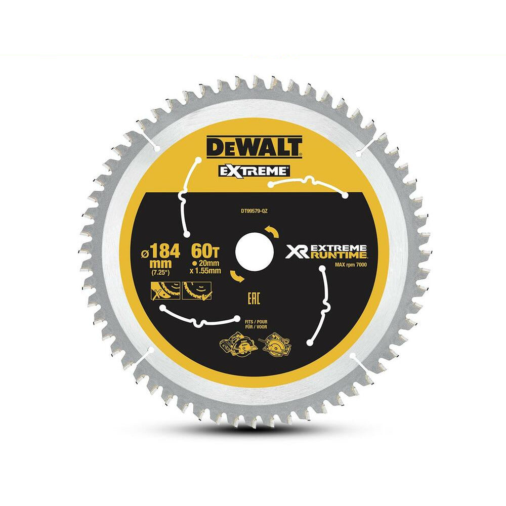 DeWalt DT99579-QZ 184mm (7") 60T Extreme Circular Saw Blade