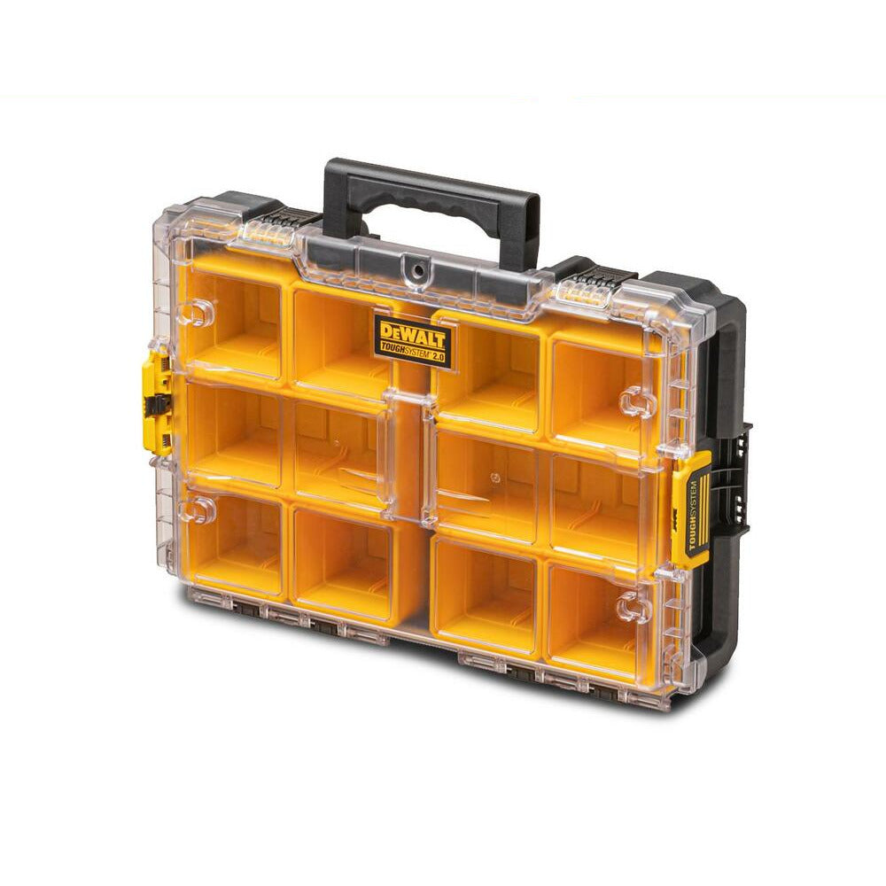 DeWalt DWST83394-1 Toughsystem 2.0 Clear Lid Organiser with 10 Removable Deep Cups