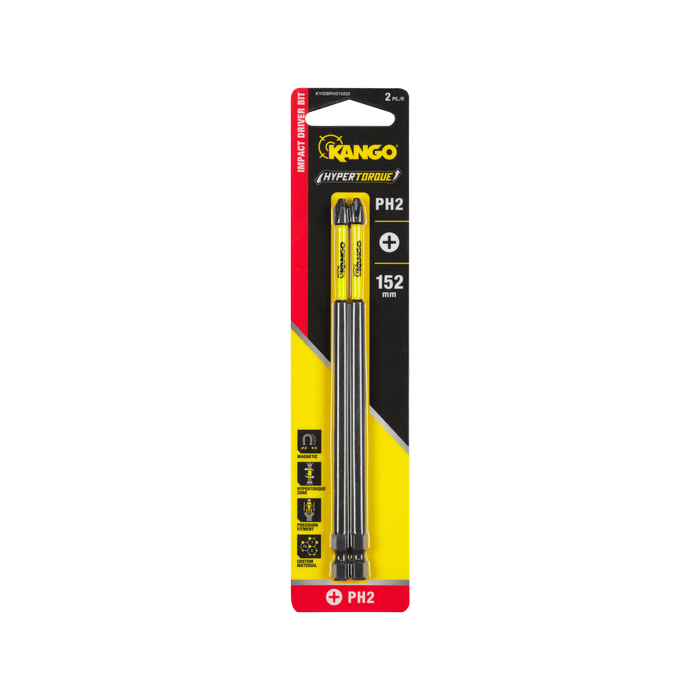 Kango Hypertorque 152mm PH2 Impact Driver Bit - 2 Pack
