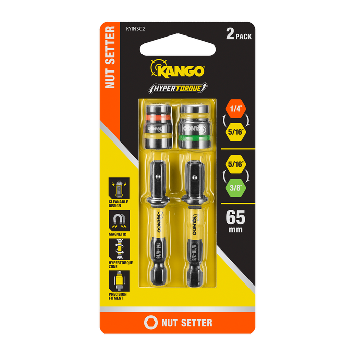 Kango Hypertorque Impact Magnetic Cleanable Nut Setter - 2 Pack