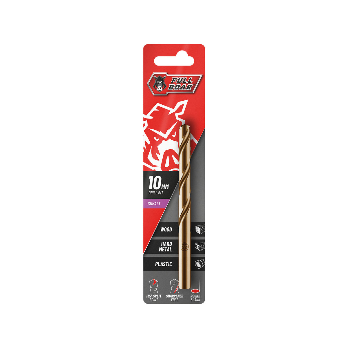 Full Boar 10mm M35 Cobalt Drill Bit
