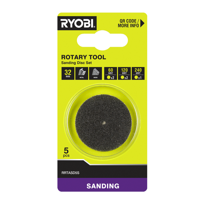 Ryobi 32mm 5 Piece Sanding Disc Set