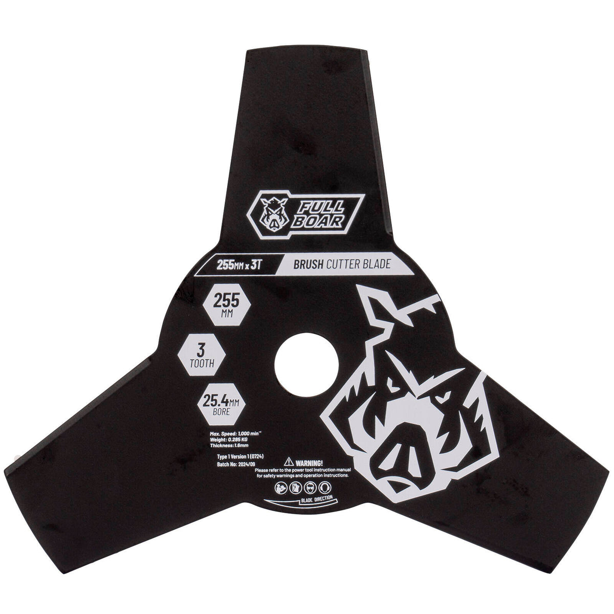 Full Boar 255mm x 3T Brush Cutter Blade