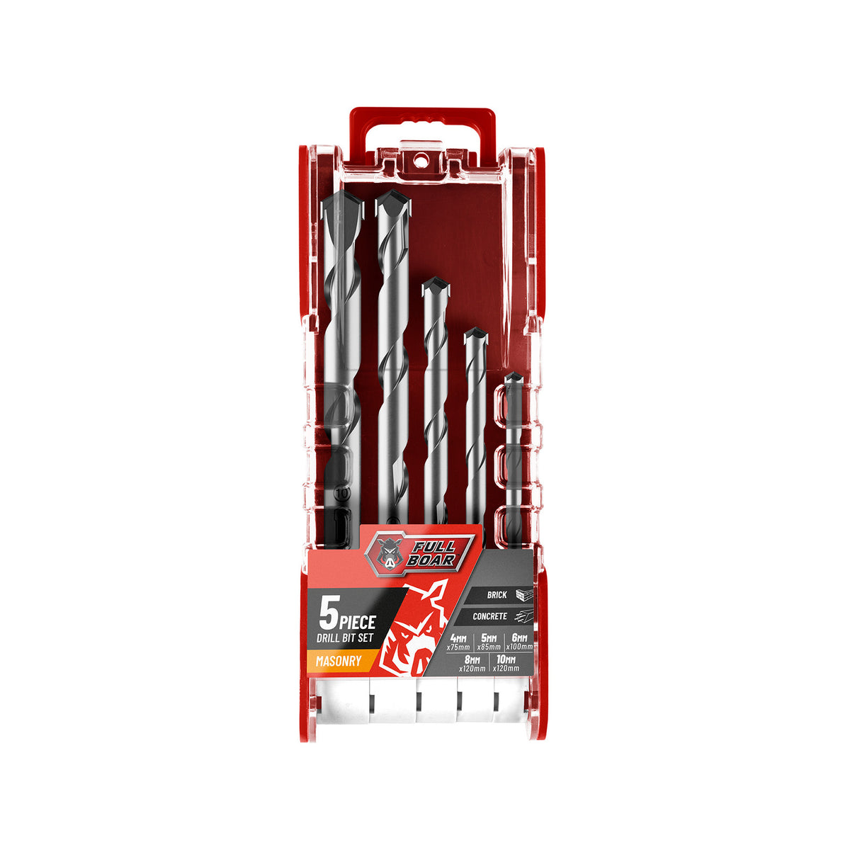 Full Boar 5 Piece Masonry Drill Bit Set