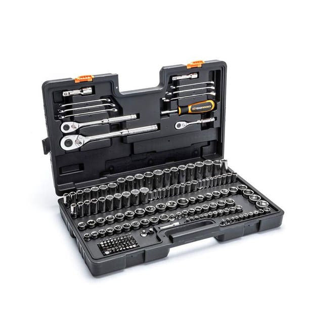 GEARWRENCH 1/4" 3/8" 1/2" Drive 72-Tooth SAE/Metric Socket Set - 185 Piece GW72MCBMTS