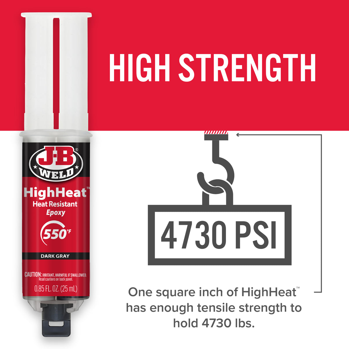 JB Weld 50197 HighHeat High Temperature Epoxy Syringe 25ml