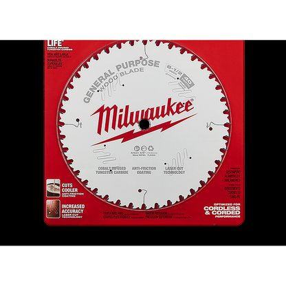 Milwaukee 210mm (8-1/4in) 60T Wood Circular Saw Blade Ultra Fine Finish 48408824