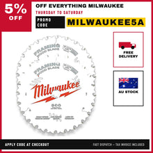 MILWAUKEE 184mm 7-1/4" 24T Wood Circular Saw Blade Framing - 2 Piece 48418721