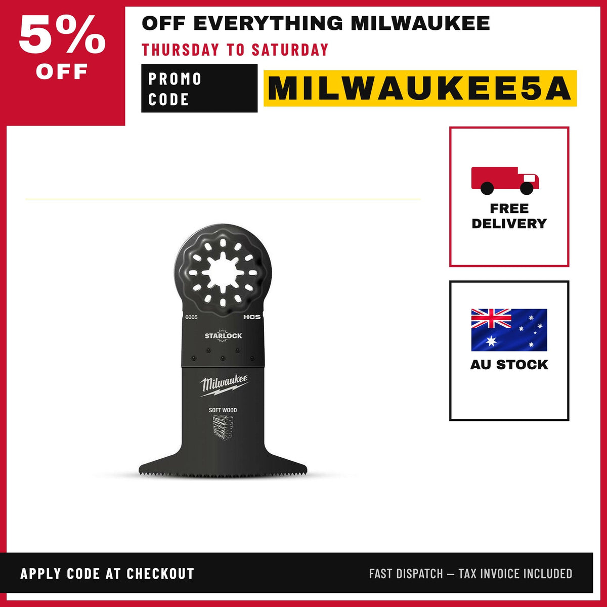 Milwaukee 48906017 35mm (1-3/16) Starlock Bi-Metal Japanese Tooth Hardwood Blade