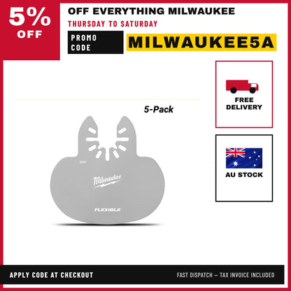 Milwaukee 49252222 5-Pack Open-Lok Mushroom Sealant Scraper Blade