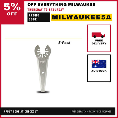 Milwaukee 49252241 5-Pack Open-Lok Tapered Sealant Cutting Blade